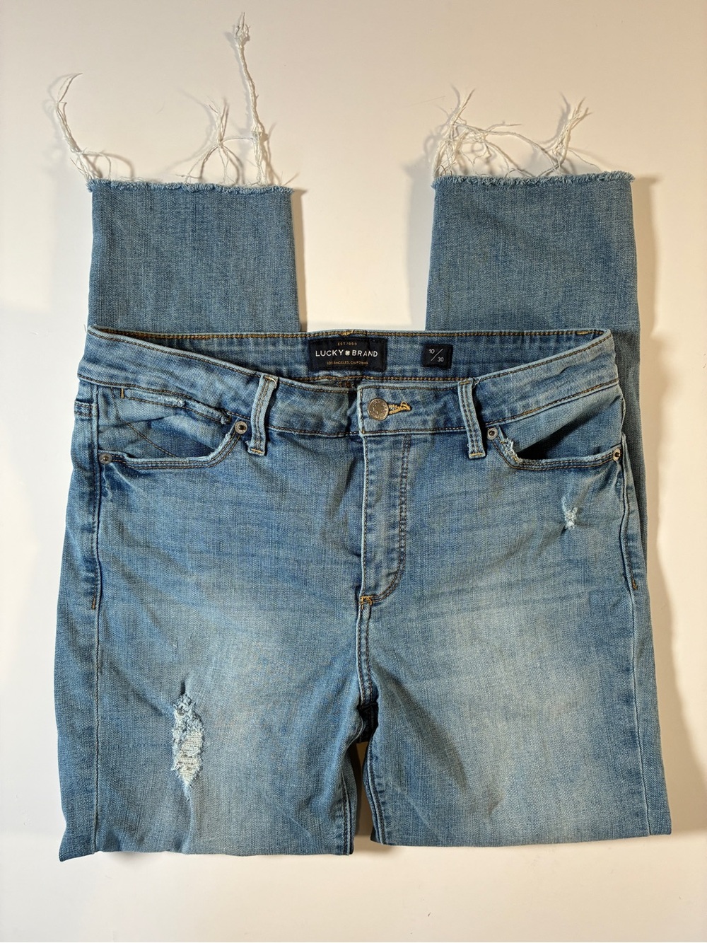 Lucky Brand Hayden Crop Distressed Jeans Sz 10